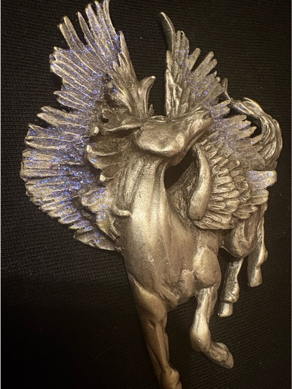 8 HR SALE!!!  Pegasus Flying WINGED Horse‎ Brooch~~ Signed~~ pewter